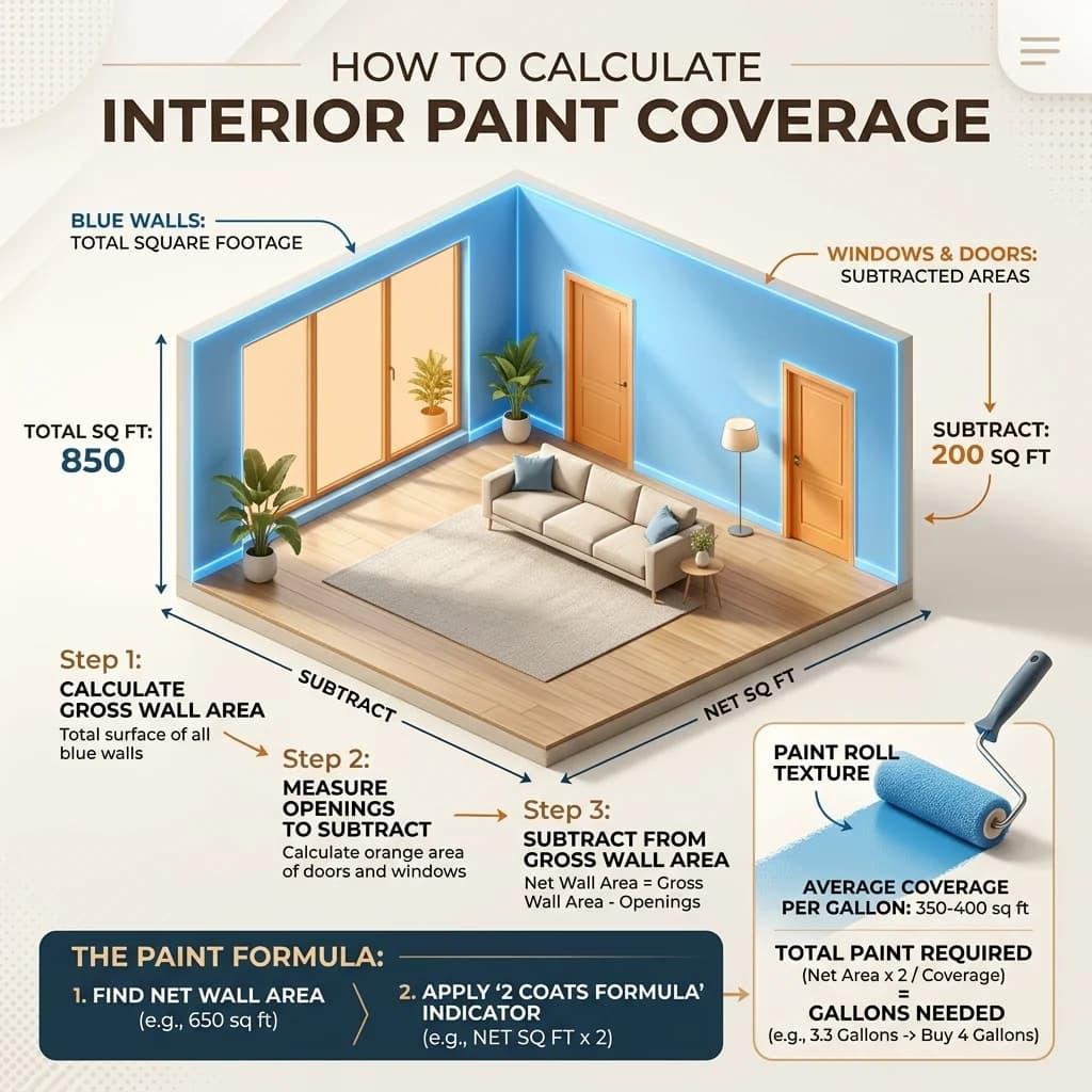 Room Calculation Before Painting: Estimate Paint Needed