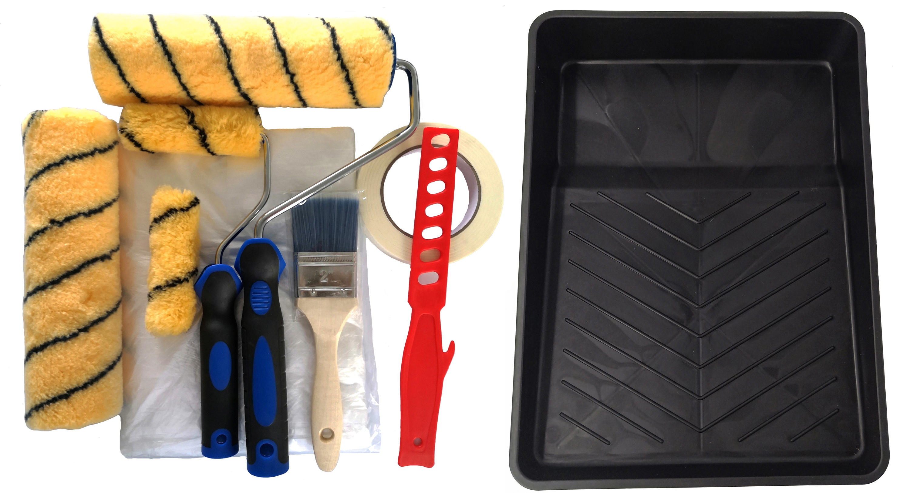 Paint Trays and Mixing Tools
